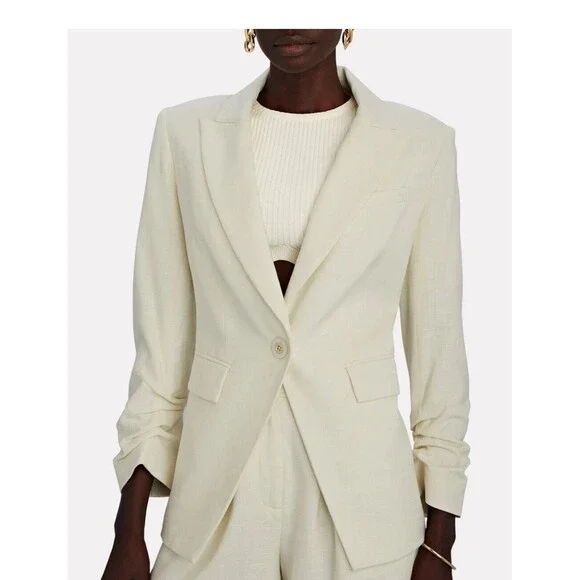 NWOT Veronica Beard Hollis Dickey Size 12 Single-Breasted Blazer in Off White